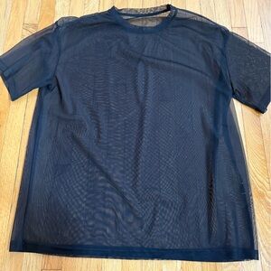 Sheer Black Mesh Top